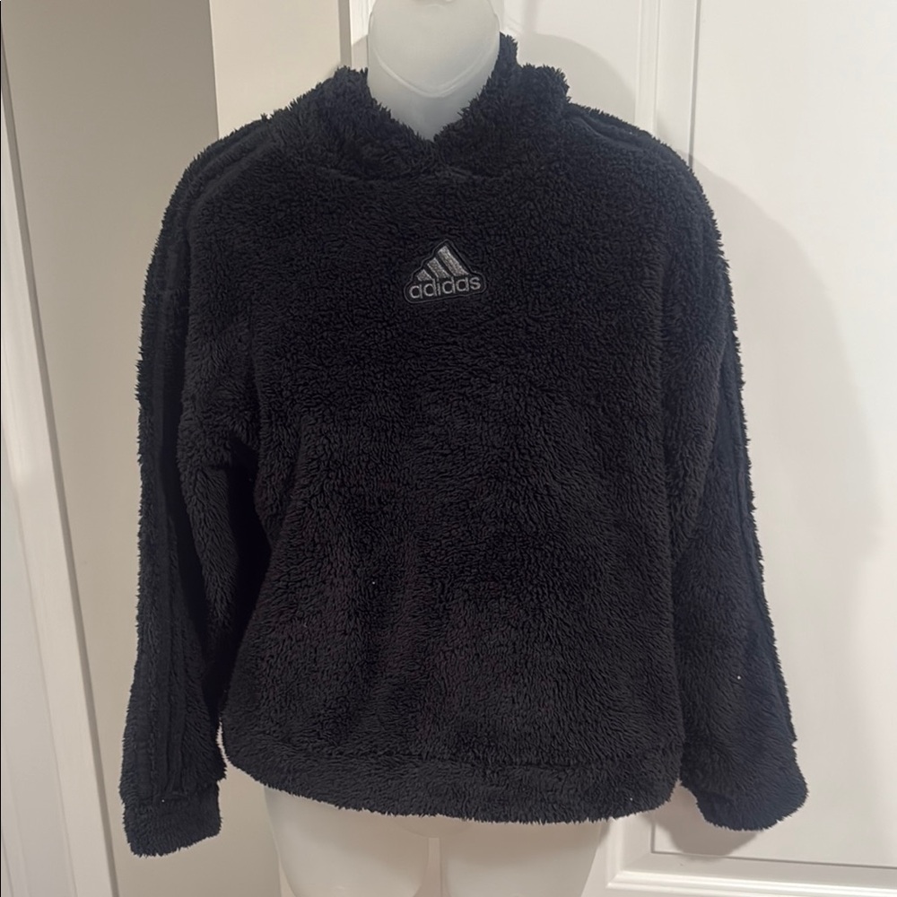 Girls Adidas Black Fleece Pullover